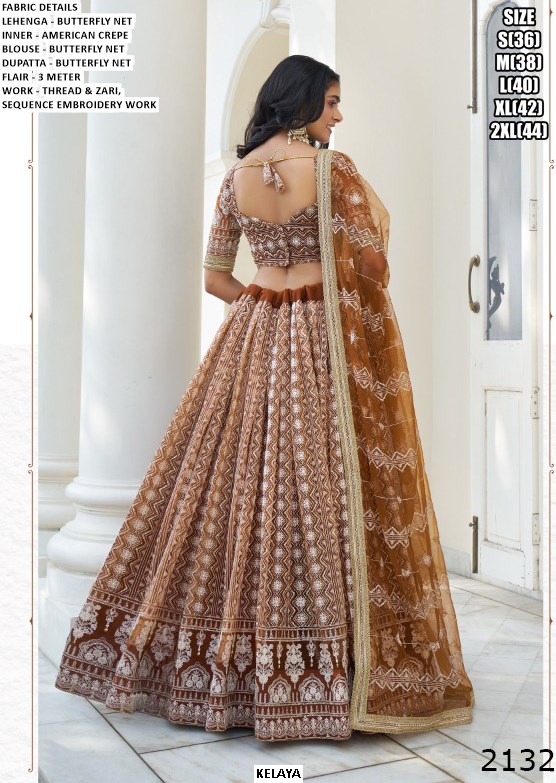 Reception Party And Engagement Wear Heavy Designer Butterfly Net Lehenga Choli