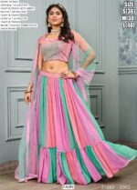 Premium Georgette Party Wear Fancy Crop Top Style Lehenga Choli Collection