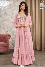 Premium Georgette Party Wear Fancy Crop Top Style Lehenga Choli Collection