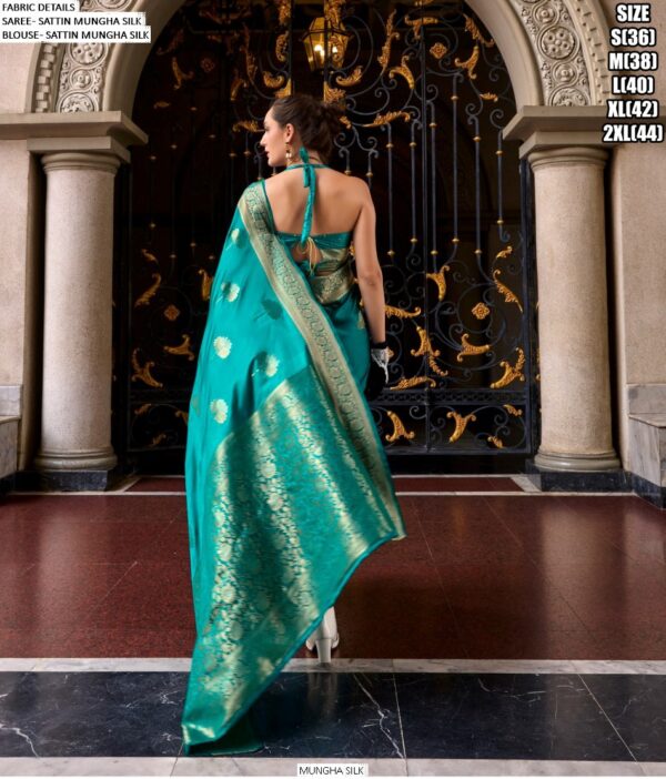 Feel Luxury In Every Occasions With Our Satin Mungha Silk Designer Woven Sarees