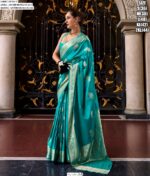 Feel Luxury In Every Occasions With Our Satin Mungha Silk Designer Woven Sarees