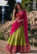 The South-Style Kanchipuram Silk Lehenga Choli Special For South Indian Weddings