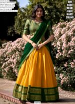 The South-Style Kanchipuram Silk Lehenga Choli Special For South Indian Weddings