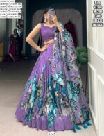 New Launching! Alluring Floral Printed Tussar Silk Festival Lehenga Choli Set