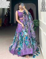 New Launching! Alluring Floral Printed Tussar Silk Festival Lehenga Choli Set
