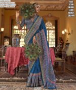 Buy Designer Super P.V Silk Luxury Printed Wedding Wear Un-Stitched Sarees