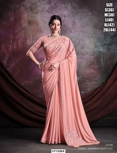 Beautiful, Stylish And Colourful Party Wear And Occasional Wear Un-Stitched Sarees