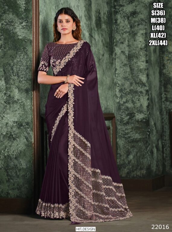 Beautiful, Stylish And Colourful Party Wear And Occasional Wear Un-Stitched Sarees