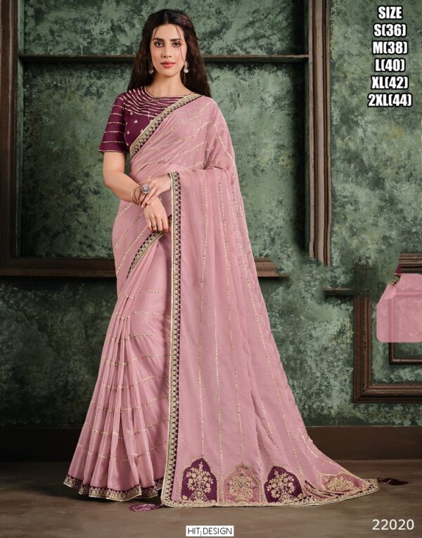 Beautiful, Stylish And Colourful Party Wear And Occasional Wear Un-Stitched Sarees