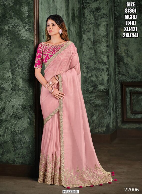 Beautiful, Stylish And Colourful Party Wear And Occasional Wear Un-Stitched Sarees