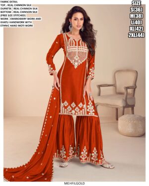 We Are Offering Party Wear White Embroidery Designer Chinon Silk Salwar Suits