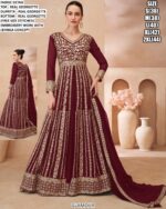 Georgette Heavy Embroidery Work Party Wear Readymade Indo-Western Suits