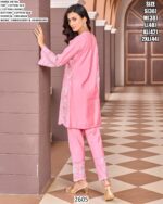 Casual Wear Pure Cotton Silk Co-ord Set Embroidery With Beautiful Hand Work