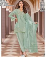 Casual Wear Pure Cotton Silk Co-ord Set Embroidery With Beautiful Hand Work