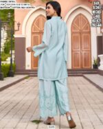 Cotton Silk Schiffli Worked Comfort Fit Co-ord Sets For Women