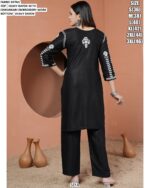 Partywear Lucknowi Chikankari Embroidered Heavy Rayon Kurti With Pant