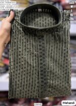 Premium Rayon Embroidered Readymade Kurta With Pajama For Men (Full Sets)