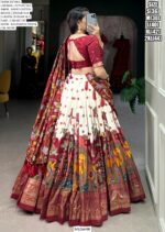 Purchase This Kalamkari Printed Tussar Silk Lehenga Choli For Festivals