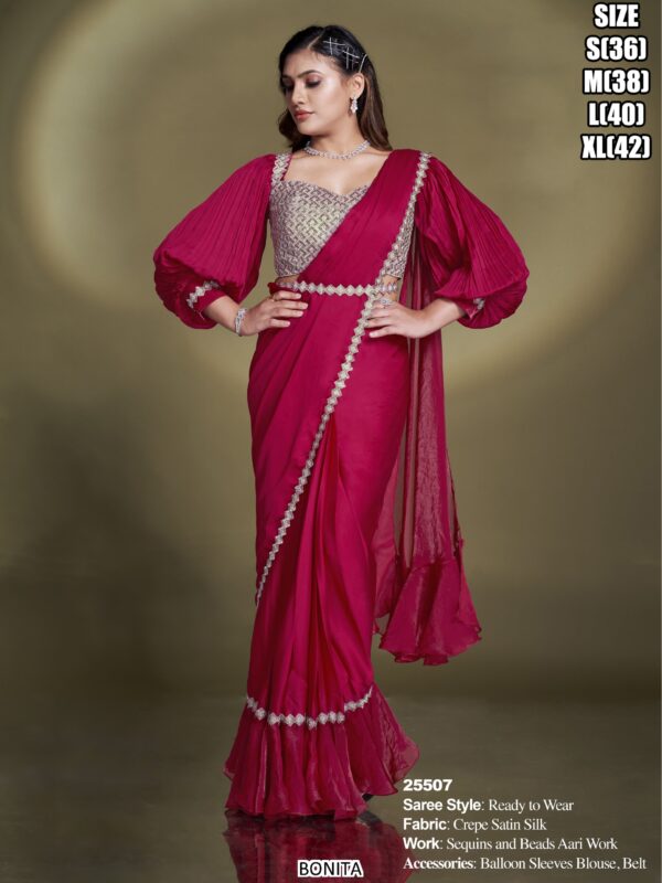 Presenting New Collection Of Party Wear Designer Ready To Wear Sarees (One Minute Sarees)