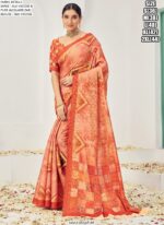 Premium Natural Silk Viscose With Pure Jacquard Zari Woven In The Fabric Digital Printed Sarees