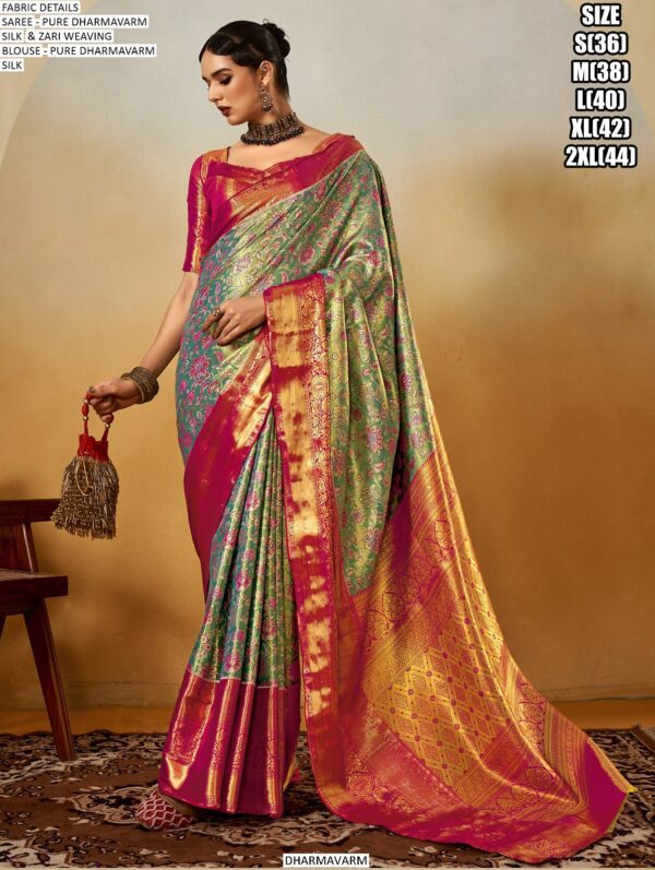 Pure Dharmavaram Silk With Lovely Zari Weaving Saree Collection 2025