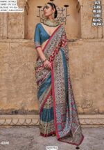 Get Our Ultimate Collection Of The Ajrakh Printed Un-Stitched Silk Sarees