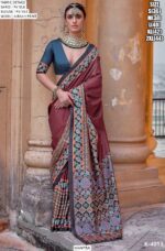 Get Our Ultimate Collection Of The Ajrakh Printed Un-Stitched Silk Sarees
