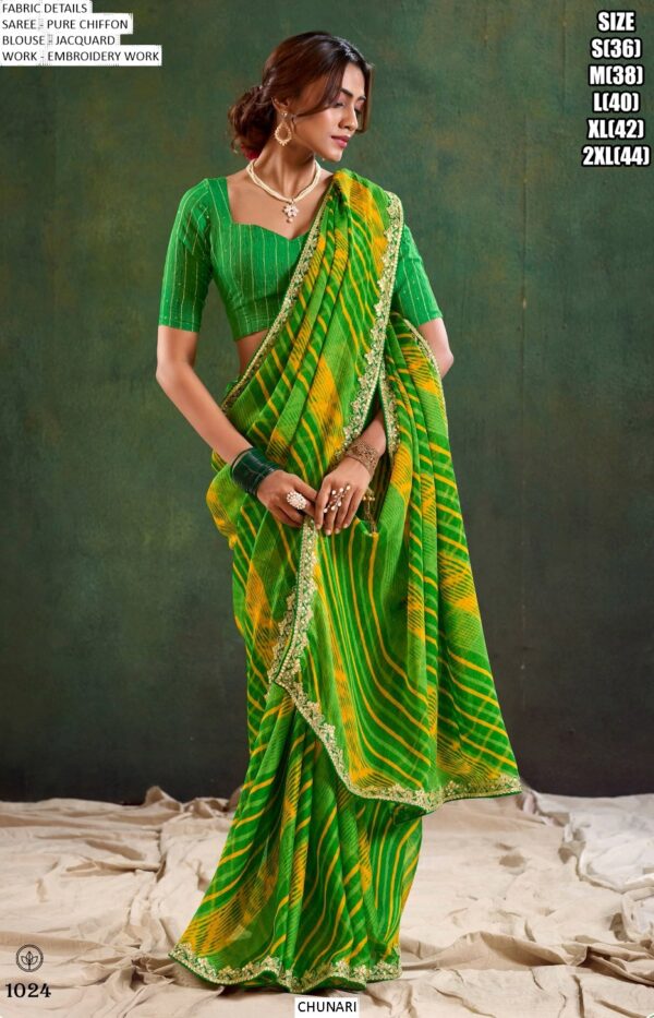 Explore Flawless Fashion With Our Pure Chiffon Embroidered Party Wear Sarees