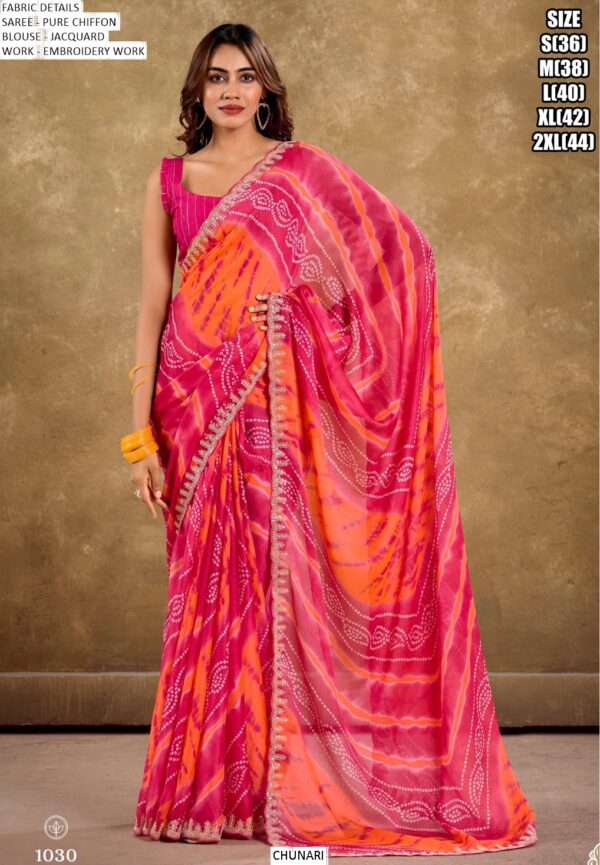 Explore Flawless Fashion With Our Pure Chiffon Embroidered Party Wear Sarees