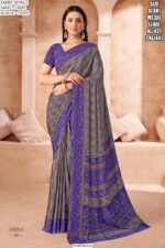 Drape Yourself In A Fabulous Designer Crepe Silk Un-Stitched Saree With Blouse