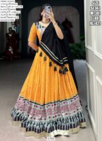 Women's The Timeless Bandhni And Ajrakh Printed Ready To Wear Chaniya Choli