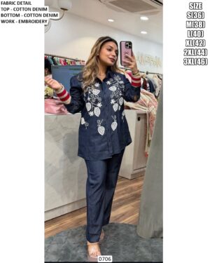 Introducing The Embroidery Designer Denim Co-ord Sets That Will Elevate Your Style!