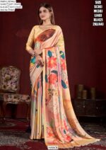 Party Wear Multicolour Digital Printed Soft Crape Saree Collection 2025