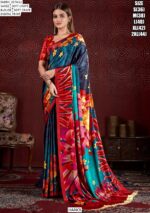Party Wear Multicolour Digital Printed Soft Crape Saree Collection 2025