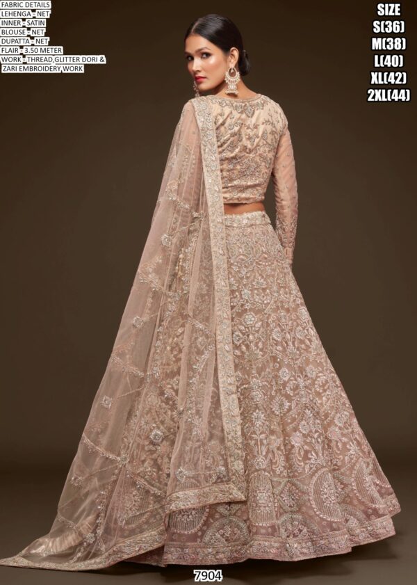 New Wedding Attire! Heavy Embroidered Semi-Stitched Bridal Lehenga Choli