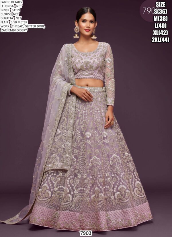 New Wedding Attire! Heavy Embroidered Semi-Stitched Bridal Lehenga Choli