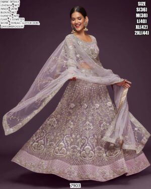 New Wedding Attire! Heavy Embroidered Semi-Stitched Bridal Lehenga Choli