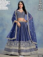 Bridal's Art Silk Fine Embroidered Semi-Stitched Lehenga Choli Sets In Four Colours!