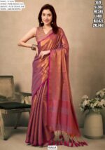 Zari Weaving Worked Bollywood Pure Tissue Silk Plain Party Wear Un-Stitched Sarees