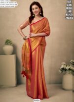 Zari Weaving Worked Bollywood Pure Tissue Silk Plain Party Wear Un-Stitched Sarees