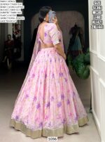 Glimmering Floral Printed Tabby Silk Festival Wear Lehenga Choli Sets