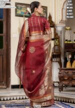 Buy Linen Kota Party Wear Sarees With Beautiful Hand Worked Buttas