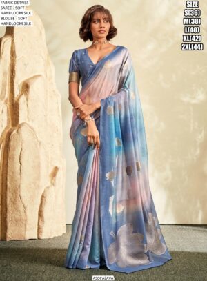 Soft Handloom Khadi Silk Festival Wear Un-Stitched Blouse With Sarees