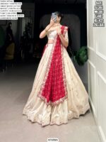 Look Stunningly Beautiful With This Off-White Colour Designer Wedding Lehenga Choli