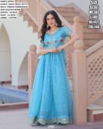 Grace Your Festive Moments With This Beautiful Designer Gold Crush Readymade Gown