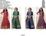 Real Georgette Wedding Wear Readymade Gown Style Indo-Western Dresses