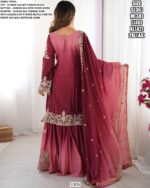 Lovely Worked Chinon Silk Wedding Wear Ombre Printed Salwar Kameez Suits