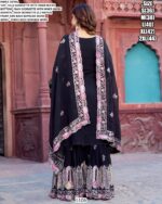 Beautiful Designer Salwar Suits Of Faux Georgette Fabric With Fancy Lace And Dupatta