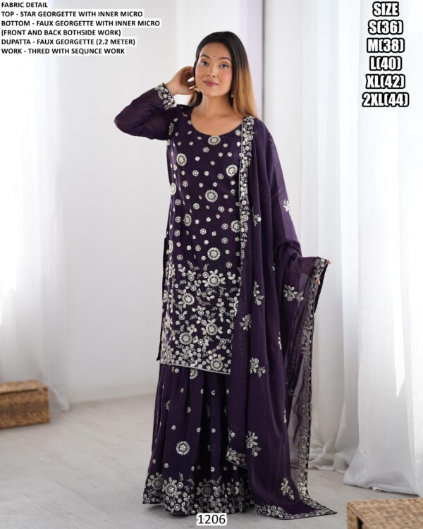 Festive Glamour! Star Georgette Heavy Embroidered Readymade Salwar Suits