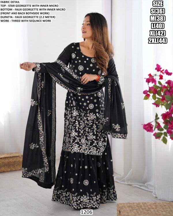 Festive Glamour! Star Georgette Heavy Embroidered Readymade Salwar Suits
